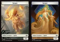 1x Spirit // Spirit (#8&9) - Token NM Eng MTG - Tarkir: Dragonstorm - Image 1