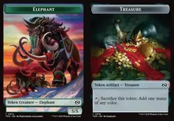1x Elephant // Treasure - Token NM Eng MTG - Tarkir: Dragonstorm - Image 1