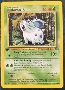 Pokemon TCG | Nidoran 57/64 (F) | Jungle 1st Edition | LP - Image 1