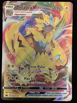Zeraora VMAX (054/159) Crown Zenith Pokemon NM - Image 1
