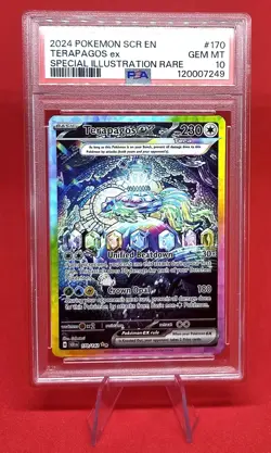 2024 POKEMON SCR EN-STELLAR CROWN SPECIAL ILLUSTRATION RARE TERAPAGOS EX PSA 10 - Image 1