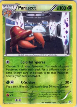 Parasect 7/83 Rare - Pokemon TCG XY: Generations - Reverse Holo (NM) - Image 1