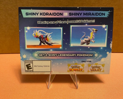Pokemon Scarlet And Violet Serial Code Shiny Koraidon or Miraidon UNSCRATCHED! - Image 1