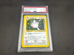WIGGLYTUFF 19/130 POKEMON BASE SET II HOLO RARE PSA 8 - Image 1