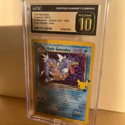 CGC 10 Pristine Pokemon Dark Gyarados Celebrations Classic Holo 8/82 2021 No PSA - Image 4