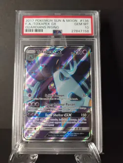 2017 Pokemon Toxapex #136 Sun&Moon Guardians Rising GX PSA 10 GEM MINT Holo - Image 1