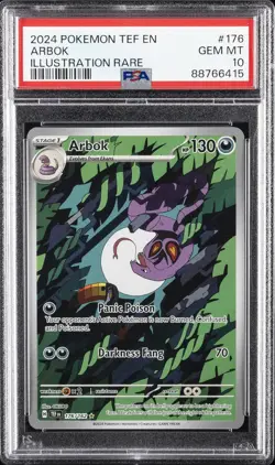 2024 POKEMON TEF EN-TEMPORAL FORCES ILLUSTRATION RARE #176 ARBOK PSA 10 - Image 1