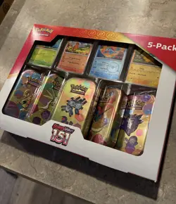 Pokemon TCG Scarlet & Violet 151 5 Mini Tin Bundle (Costco Bundle) - Image 1