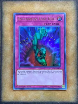 Yugioh Bottomless Trap Hole BLRR-EN101 Ultra Rare 1st Ed NM - Image 1