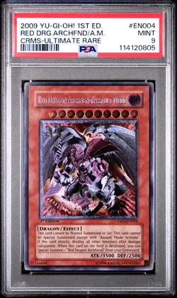 2009 YU-GI-OH! CRMS-CRIMSON CRISIS RED DRAGON ARCHFIEND/ASSAULT MODE PSA 9 - Image 1