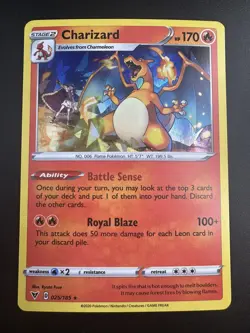 Charizard Vivid Voltage 025/185 Exclusive Cracked Ice Holo Pokemon Card - Image 1