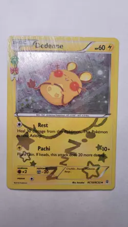 Pokemon Dedenne RC10/RC32 Generations Radiant Collections Holo Card HP-Damaged - Image 1