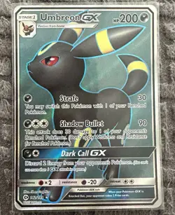 Pokemon Umbreon GX TCG Full Art Holo Card Hidden Fates 142/149 - Image 1