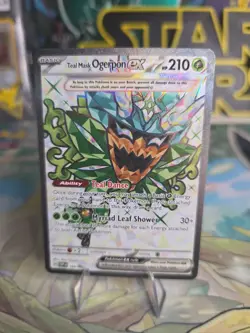 Pokemon TCG Teal Mask Ogerpon EX 166 Black Star Promo Holo Card - Image 1