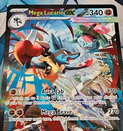 Mega Lucario Ex Alternate Art 179/132 Mega Evolution Secret Rare Pokemon Card ++ - Image 2