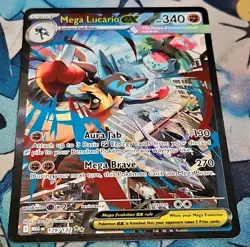 Mega Lucario Ex Alternate Art 179/132 Mega Evolution Secret Rare Pokemon Card ++ - Image 3