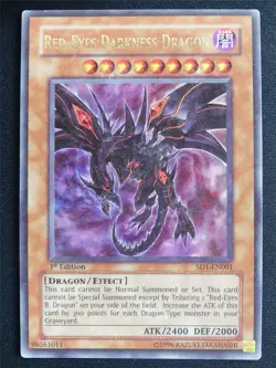 Red-Eyes Darkness Dragon SD1 Ultra Rare - 1st ed Yugioh Card #4QL - Image 1