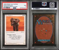 MTG War Elephant PSA 7 NM Vintage Arabian Nights English Magic Card 1993! - Image 3