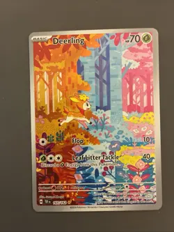 Pokemon TCG Deerling 165/162 Temporal Forces Illustration Rare Card NM Condition - Image 1