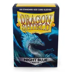 Dragon Shield 100 Standard Deck Protector Sleeves Matte Night Blue AT-11042 MTG - Image 1