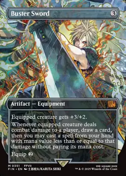Buster Sword - Borderless - Final Fantasy - FIN MTG - Image 1