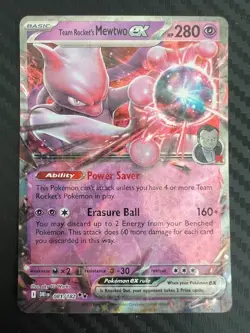 Pokemon TCG Team Rocket's Mewtwo ex 081/182 Sv10: Destined Rivals Holo VLP - Image 1