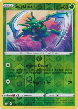 Reverse Holo Scyther Common 004/192 Rebel Clash Pokemon TCG - Image 1