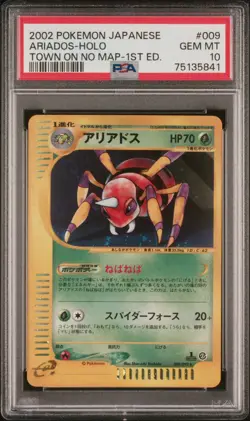 2002 Pokemon #009 Ariados Town on No Map-1st Edition PSA 10 - Image 1