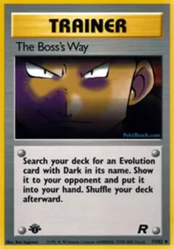 1x The Boss's Way - 73/82 - Uncommon - 1st Edition Moderately Played Pokemon G1 - Image 1