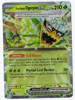🔥Pokemon TCG-Teal Mask Ogerpon ex-012/131-Sv: Prismatic Evolutions-Holo-M/NM!🔥 - Image 1
