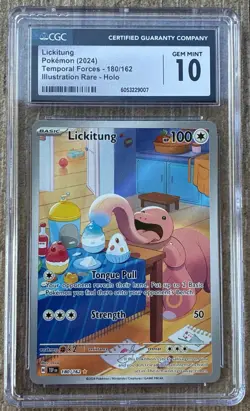 Lickitung Pokemon TCG Temporal Forces Holo Illustration Rare 180/162 CGC 10 - Image 1
