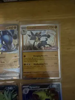 Pokemon Tyranitar 064/131 Lucario 051/131 Prismatic Evolutions Stamped Promos - Image 3