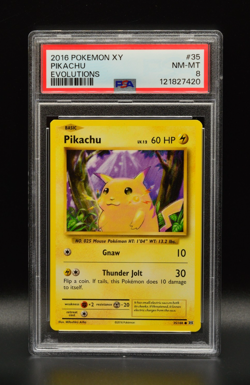 Pikachu Pokemon XY 2016 PSA 8 Evolutions 35/108 Newly Graded - Image 1