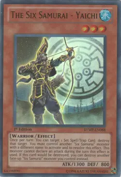 Lightly Played The Six Samurai - Yaichi - RYMP-EN088 - Ultra Rare - 1st Edition - Image 1