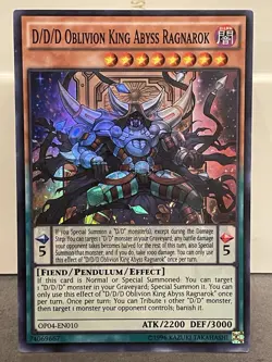 D/D/D Oblivion King Abyss Ragnarok - OP04-EN010 - Super Rare - LP - Image 1