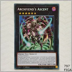 Archfiend's Ascent - FIGA-EN033 - Secret Rare 1st Edition Yugioh - Image 1