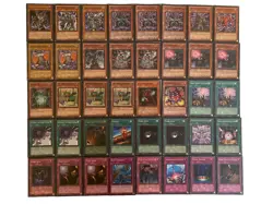 YUGIOH Dark World Fabled Deck Complete 40 - Cards with BRAND NEW SLEEVES - Image 1