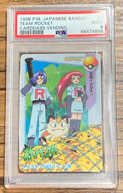 Pokemon Carddass Card Team Rocket 4 Bandai Pocket Monsters 1998 PSA 9 - Image 1
