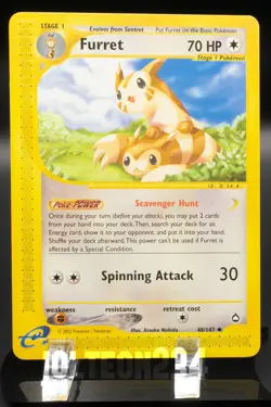 Pokemon TCG Card - Furret 48/147 Aquapolis Uncommon - Image 1