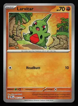 Larvitar 047/131 Pokeball Reverse Prismatic Evolutions Pokemon Card - Image 1