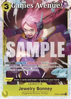 One Piece Card Game ! Jewelry Bonney OP08-105 SUPER RARE- Anglais ! - Image 1
