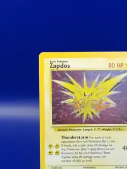 Zapdos 15/62 Holo Rare Fossil Set Pokemon Card TCG WOTC Unlimited 1999 Near Mint - Image 4
