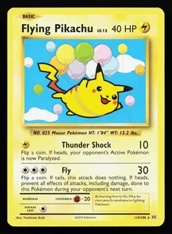 Flying Pikachu 110/108 Secret Rare XY Evolutions Pokemon Card - Image 1