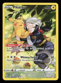 Pikachu TG05/TG30 Ultra Rare Lost Origin Trainer Gallery Pokemon Card - Image 1