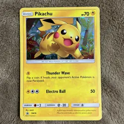 Pikachu SM76 Black Star Promo Cosmos Holo Pokemon Shining Legends - Image 1