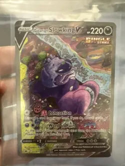 2021 Pokemon Chilling Reign Galarian Slowking V Alt Art 179/198 - Image 2