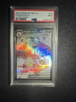 Graded PSA 9 2023 Pokemon OBF EN Charizard Ex Ultra Rare #215 - Image 1