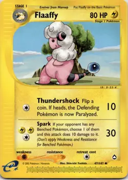 Pokemon TCG Flaaffy Uncommon Aquapolis 047/147 - Image 1