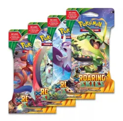 Pokemon XY Roaring Skies Booster Sleeved Blister Pack Art Set (4 Packs) Sealed - Image 1