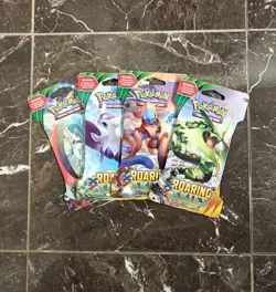 Pokemon XY Roaring Skies Booster Sleeved Blister Pack Art Set (4 Packs) Sealed - Image 2